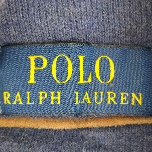 ポロラルフローレン POLO RALPH LAUREN ポニー刺繍 エルボーパッチ ショールカラー スウェット メンズ import:M