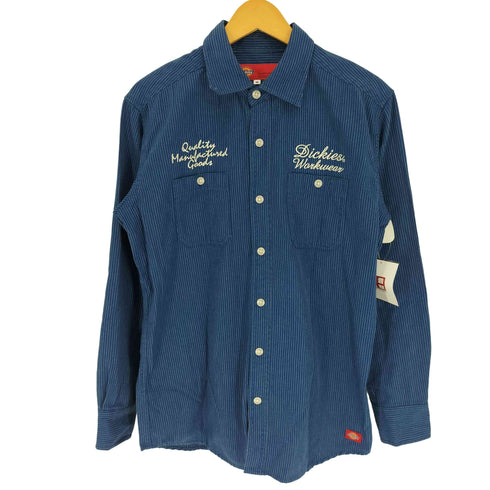 ディッキーズ Dickies Regular Fit Workwear 刺繍 ピン ストライプ ワーク シャツ メンズ import:M