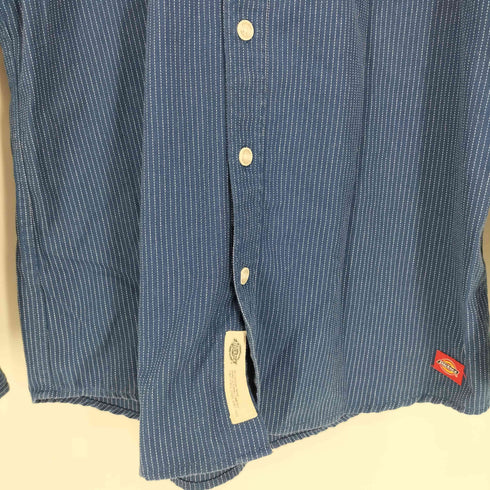 ディッキーズ Dickies Regular Fit Workwear 刺繍 ピン ストライプ ワーク シャツ メンズ import:M