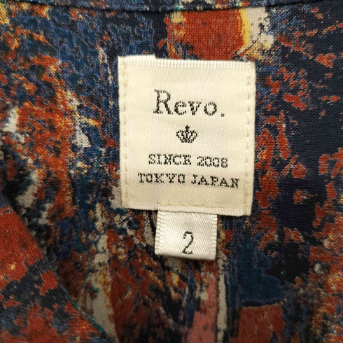 レボ Revo. ポリエステル L/S 総柄 シャツ レディース JPN:2