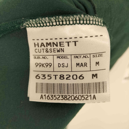 ハムネット HAMNETT スリーブ 切替 ストレッチ Tシャツ メンズ import:M