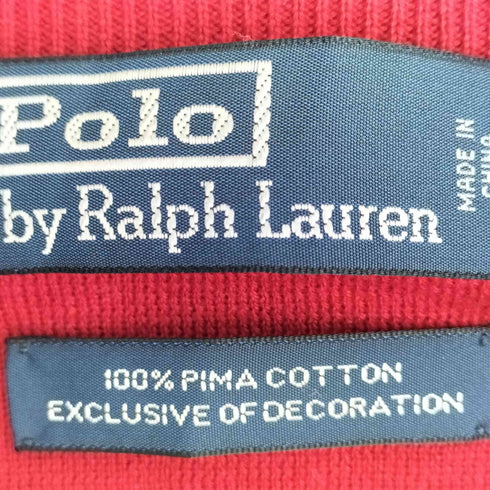 ポロバイラルフローレン Polo by RALPH LAUREN EXCLUSIVE OF DECORATION ポニー刺繍 Vネック コットンニット メンズ import:M