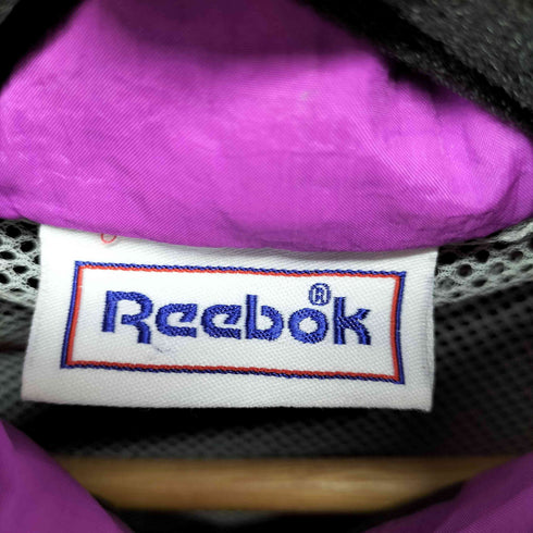 リーボック Reebok 80-90s ロゴ刺繍ナイロンジャケット メンズ