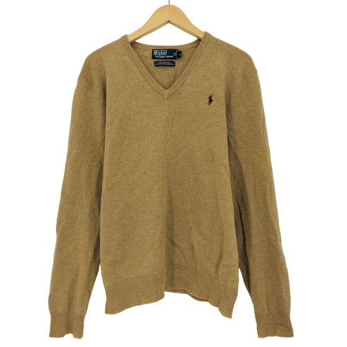 ポロバイラルフローレン Polo by RALPH LAUREN EXCLUSIVE OF DECORATION ポニー刺繍 Vネック ウールニット メンズ import:M