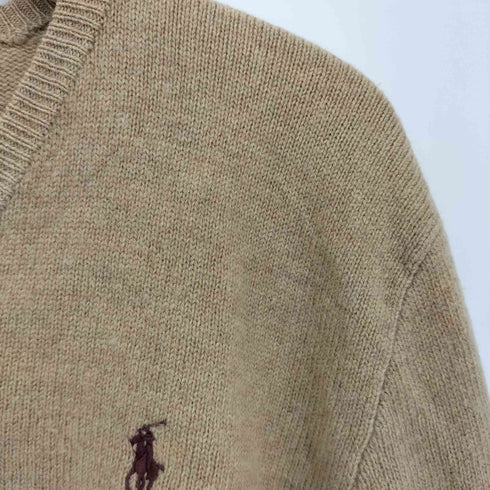 ポロバイラルフローレン Polo by RALPH LAUREN EXCLUSIVE OF DECORATION ポニー刺繍 Vネック ウールニット メンズ import:M
