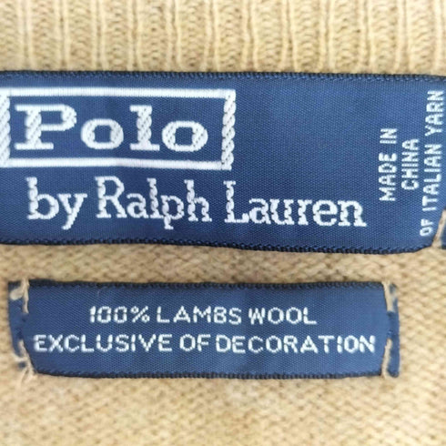ポロバイラルフローレン Polo by RALPH LAUREN EXCLUSIVE OF DECORATION ポニー刺繍 Vネック ウールニット メンズ import:M