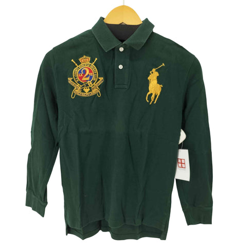 ポロバイラルフローレン Polo by RALPH LAUREN 90S S/S ビックポニー刺繍ポロシャツ 10-12サイズ レディース import:M