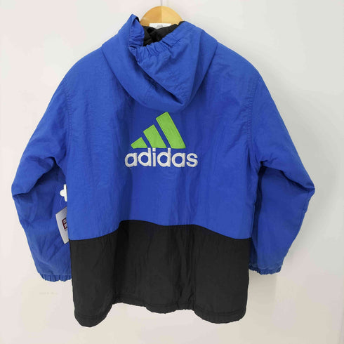 アディダス adidas 90s パフォーマンスロゴ刺繍 裏地キルティング バイカラーフーデッドジャケット メンズ import:M