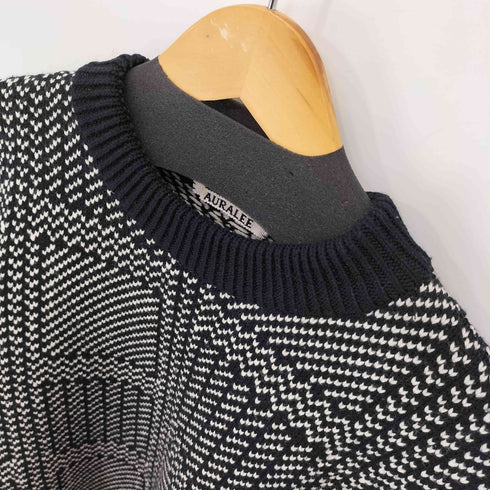 オーラリー AURALEE HARD TWISTMERINO JACQUARD KNIT BIG P/O メンズ JPN:3
