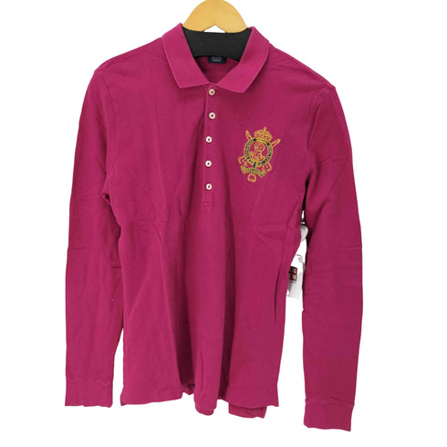 ラルフローレン RALPH LAUREN THE SKINNY POLO ビッグポニー刺繍L/Sポロシャツ レディース import:XL