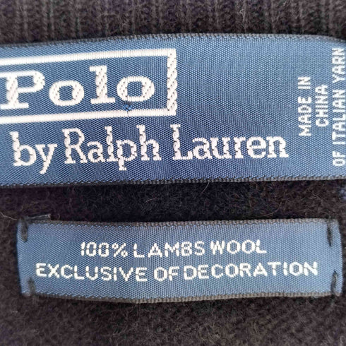 ポロバイラルフローレン Polo by RALPH LAUREN EXCLUSIVE OF DECORATION ポニー刺繍 Vネック ウールニット メンズ import:M