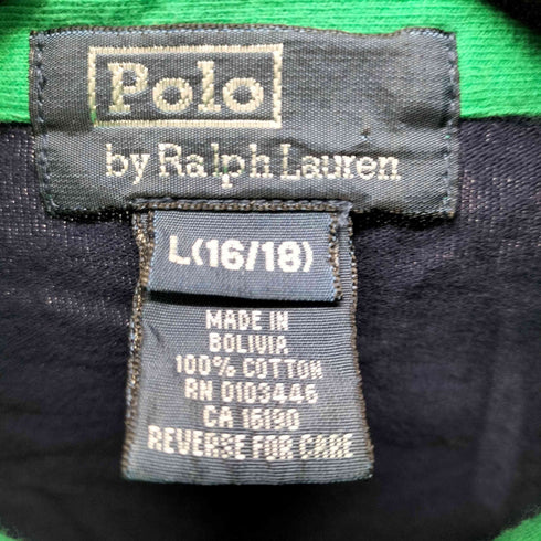 ポロバイラルフローレン Polo by RALPH LAUREN 90S S/S スモールポニー刺繍ハーフジップTシャツ メンズ import:L