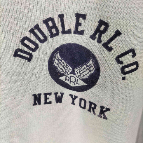 ダブルアールエルラルフローレン RRL RALPH LAUREN 両Vガゼット フロッキープリントクルーネックスウェット メンズ import:XL