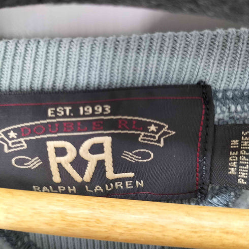 ダブルアールエルラルフローレン RRL RALPH LAUREN 両Vガゼット フロッキープリントクルーネックスウェット メンズ import:XL