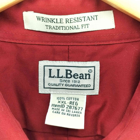エルエルビーン L.L.Bean WRINKLE RESISTANT TRADITIONAL FIT SHIRT コットン ボタンダウンシャツ メンズ import:XXL