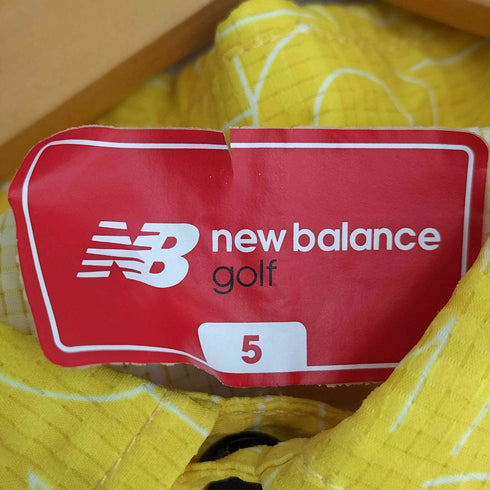 ニューバランス NEW BALANCE GOLF シアサッカーメッシュ グリンプスロゴ タイポグラフィプリント 半袖シャツ メンズ 5