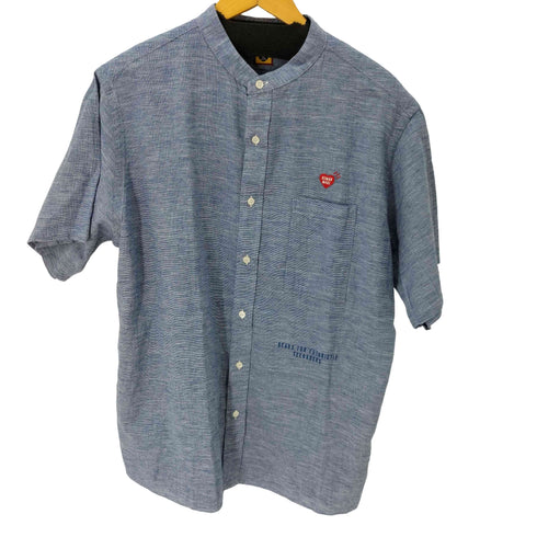 ヒューマンメイド HUMAN MADE STRIPE STAND COLLAR S/S SHIRT メンズ import:XL