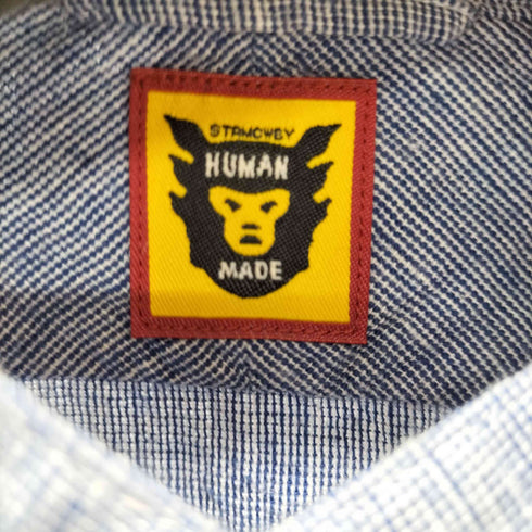 ヒューマンメイド HUMAN MADE STRIPE STAND COLLAR S/S SHIRT メンズ import:XL
