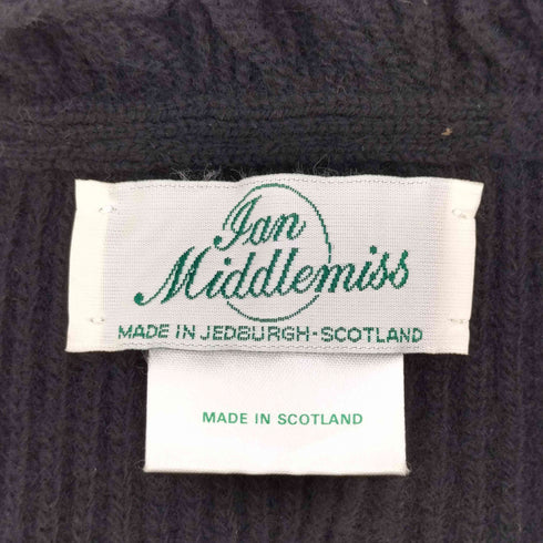 Jan Middlemiss スコットランド製 リブニットマフラー メンズ