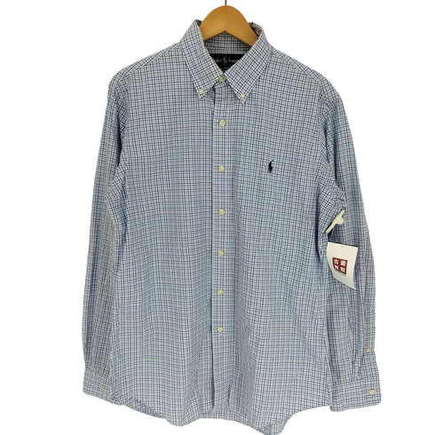 ラルフローレン RALPH LAUREN CUSTOM FIT ロゴ刺繍 B.D ギンガムチェック L/S シャツ メンズ import:M