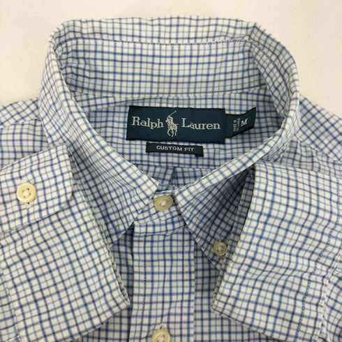 ラルフローレン RALPH LAUREN CUSTOM FIT ロゴ刺繍 B.D ギンガムチェック L/S シャツ メンズ import:M