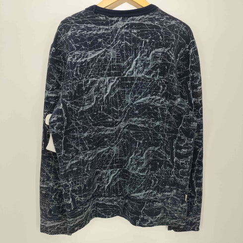 フランクリンマーシャル FRANKLIN&MARSHALL 地図 総柄 L/S プルオーバースウェット メンズ import:M