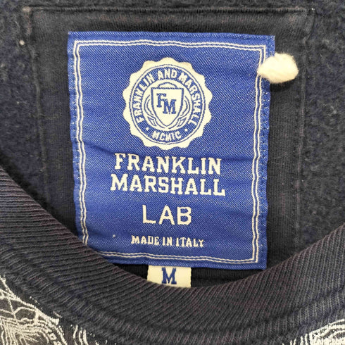 フランクリンマーシャル FRANKLIN&MARSHALL 地図 総柄 L/S プルオーバースウェット メンズ import:M