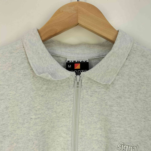 シグナルスポーツ SIGNAL SPORTS ロゴ刺繍 半袖 ハーフジップ ポロシャツ メンズ JPN:M
