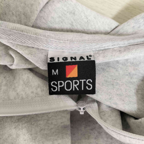 シグナルスポーツ SIGNAL SPORTS ロゴ刺繍 半袖 ハーフジップ ポロシャツ メンズ JPN:M
