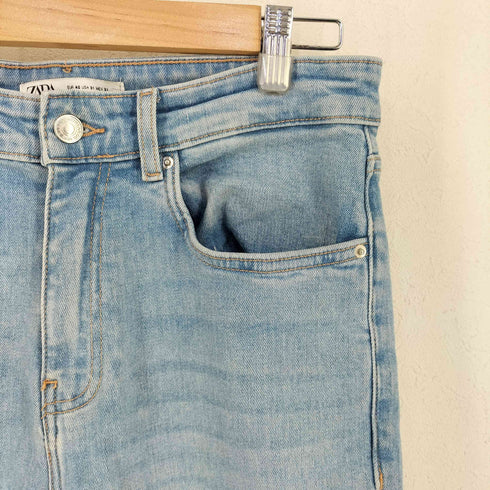 ザラ ZARA カットオフ ストレートデニム メンズ 40
