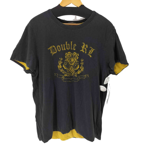ダブルアールエルラルフローレン RRL RALPH LAUREN S/S ダブルフェイス フロントプリント S/S Tシャツ メンズ import:L