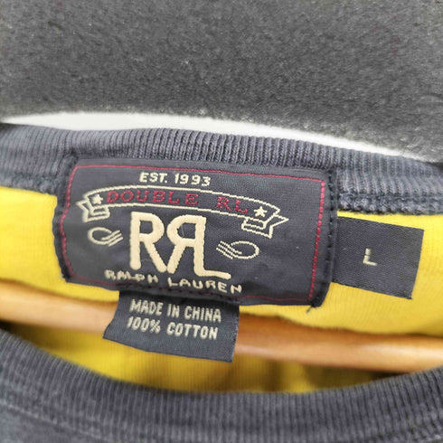 ダブルアールエルラルフローレン RRL RALPH LAUREN S/S ダブルフェイス フロントプリント S/S Tシャツ メンズ import:L