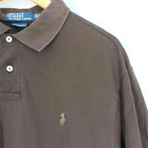 ポロバイラルフローレン Polo by RALPH LAUREN CUSTOM FIT ロゴ刺繍 鹿の子 ポロシャツ メンズ import:XXL