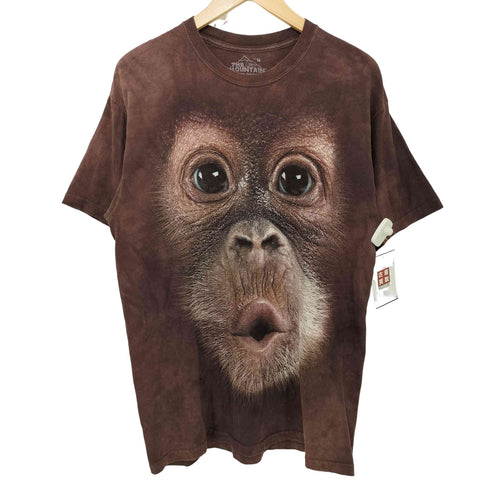 ザマウンテン the mountain アニマルプリント S/S クルーネック Tシャツ メンズ import:M
