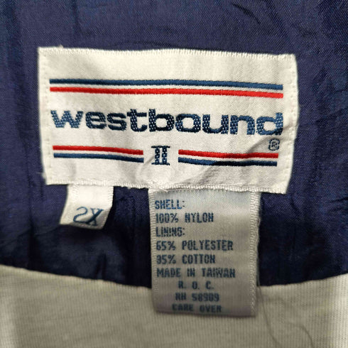 West bound 90-00S マルチカラー ジップアップ ナイロンジャケット メンズ 2X