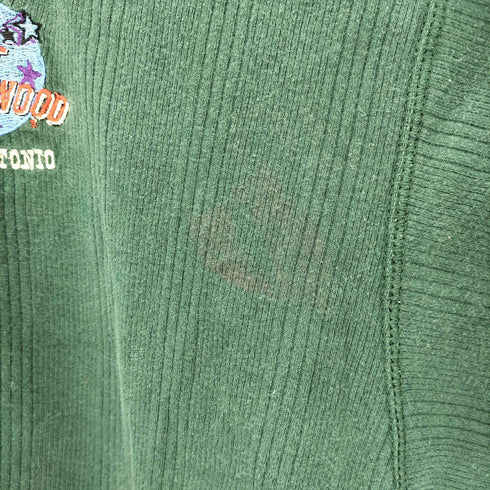 プラネットハリウッド PLANET HOLLYWOOD USA製 ワンポイント刺繍 ヘンリーネックTシャツ メンズ import:XL