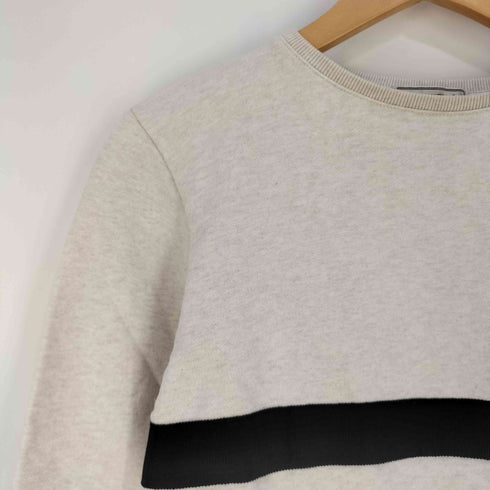 メゾンキツネ MAISON KITSUNE ボーダーテープ クルーネックスウェット レディース import:XS
