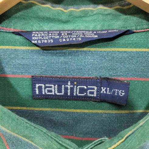 ノーティカ NAUTICA 90S ストライプ ボタンダウンシャツ メンズ import:XL