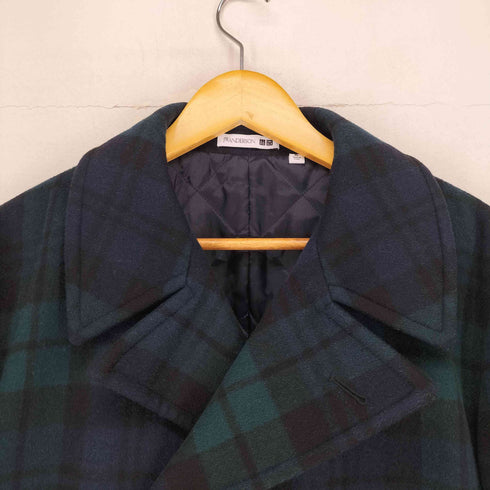 ユニクロジェイダブリューアンダーソン UNIQLO JW ANDERSON ブラックウォッチ ウールブレンド ピーコート メンズ JPN:XL