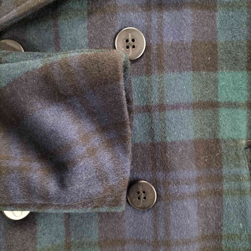 ユニクロジェイダブリューアンダーソン UNIQLO JW ANDERSON ブラックウォッチ ウールブレンド ピーコート メンズ JPN:XL