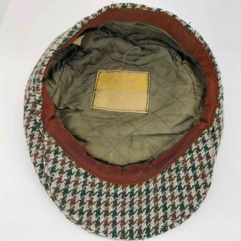60-70S Saddle MASTER RIDINNG WEAR イングランド製 千鳥格子柄 キルティング ハンチング帽 メンズ