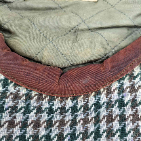60-70S Saddle MASTER RIDINNG WEAR イングランド製 千鳥格子柄 キルティング ハンチング帽 メンズ