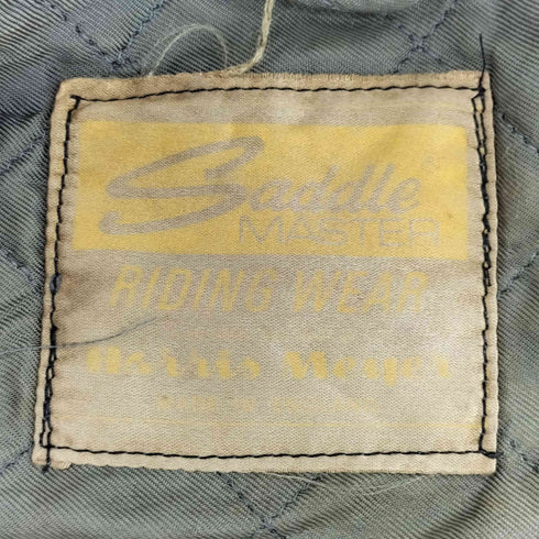 60-70S Saddle MASTER RIDINNG WEAR イングランド製 千鳥格子柄 キルティング ハンチング帽 メンズ