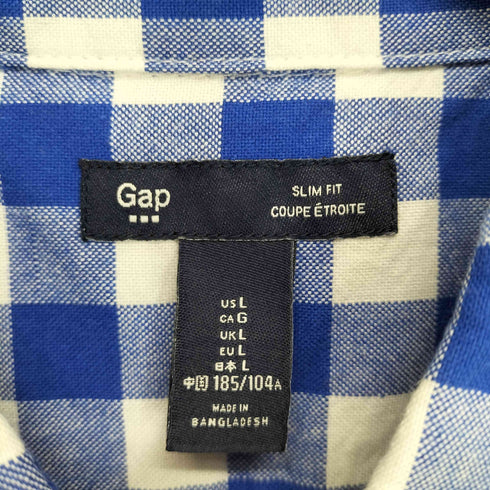 ギャップ Gap チェック柄オックスフォードシャツ メンズ JPN:L