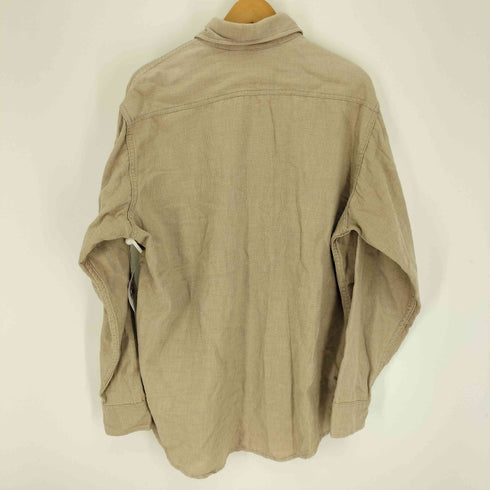 プレンティス Prentiss 80-90S USA製 OUTDOOR 織り フラップポケット L/S シャツ メンズ import:L