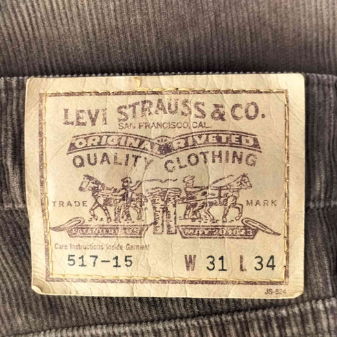 リーバイス Levis 90s 517-15 日本製 ボタン裏刻印J38 コーデュロイ ブーツカット フレアパンツ メンズ W31 L34