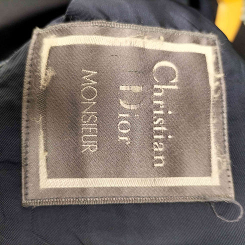 クリスチャンディオール Christian Dior 80S SEIBU 裏地CDロゴ ウール 2B テーラードジャケット ノータック スラックス パンツ セットアップ メンズ