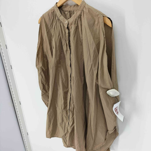 ヒューマンウーマン HUMAN WOMAN 20SS ギャザー サークル コットン シャツ ブラウス レディース JPN:M