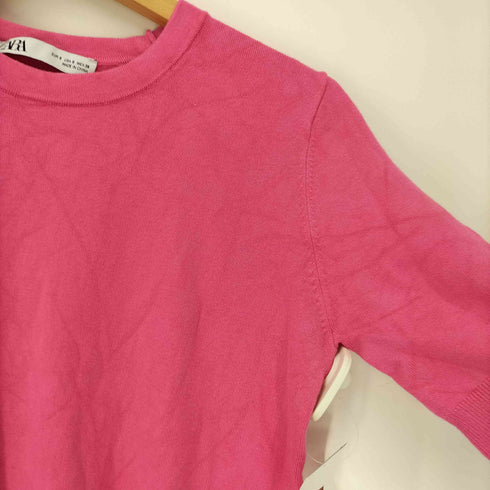 ザラ ZARA レーヨン混 ニット Tシャツ レディース import:S