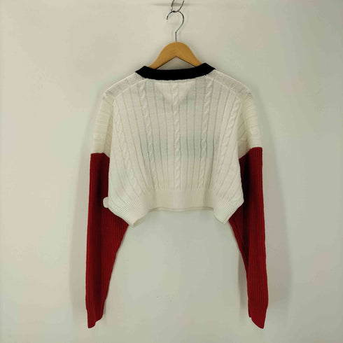 トミージーンズ tommy jeans クロップドアーカイブセーター レディース import:XS